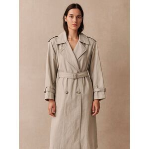 Vintage London Fog khaki Thinsulate 3M Double Breasted Long Trench Coat